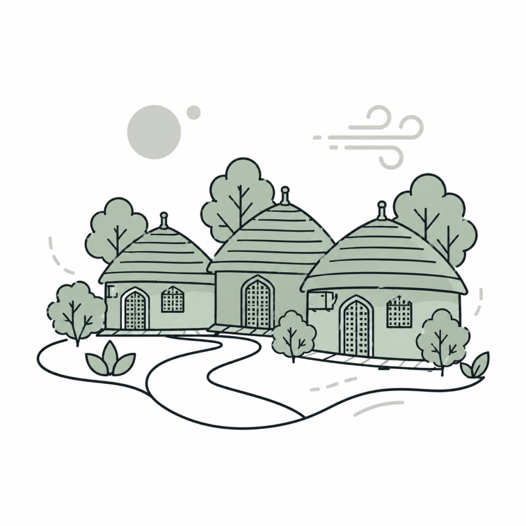 Illustrated icon of Marwari huts - Urban Dhani Resort huts category